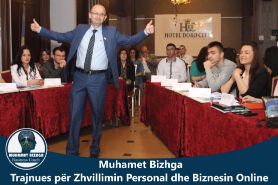 CV  Muhamet Bizhga, Business Coach per zhvillim personal, Trajnues, motivues shqiptar, Trajnues per zhvillim personal, Si te nisesh nje biznes online, Si te zbulosh talentin tend, Si te investosh te vetja jote, Libra motivues ne shqip
